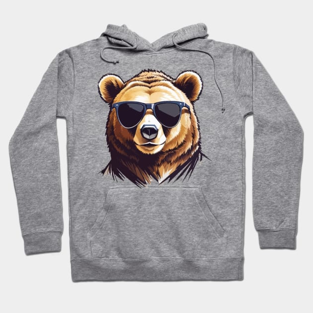 Cool Bear Hoodie by BearCaveDesigns